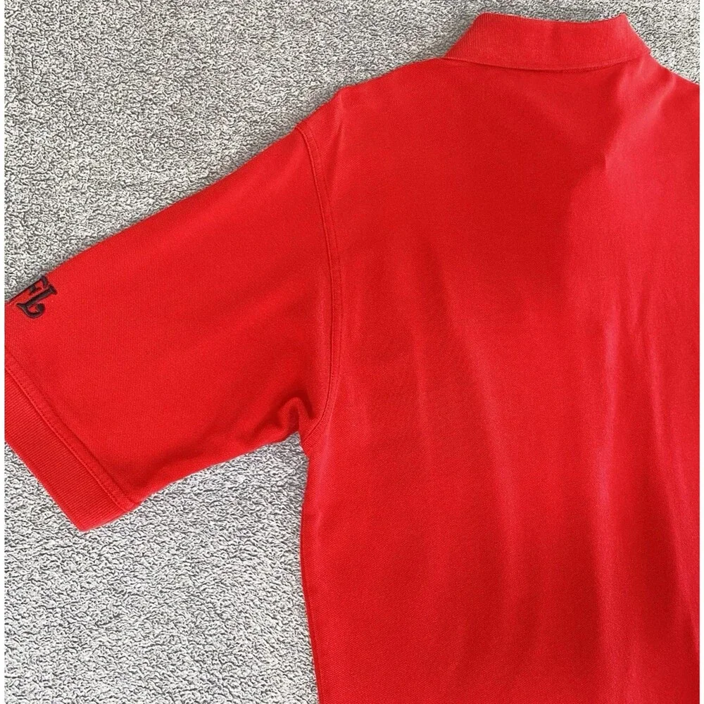 Vtg NFL Tampa Bay Buccaneers Men's Polo Shirt Short Sleeve Red Black Size Medium